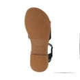 thumbnail image 2 of bebe Girl's Open Toe Comfy Flat Sandals Embossed with Medallion Hardware Detail - Flat Sandals for Toddler/Little Kid/Big Kid,Black, 11, 2 of 8