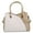White, variant on Women Crossbody Bag, Moclever PU Shoulder Bag for Ladies Medium-sized Leather Handbags with Stylish Stitching Detachable Strap, White