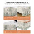thumbnail image 6 of Sage Green Ocean Wrap Around Bed Skirts for Queen Bed 16" Drop,Bed Skirt with Adjustable Elastic Belt Dust Ruffle Bed Valance for Bedroom Hotel Coastal Grey Coral Starfish Shell Bed Frame Cover, 6 of 7