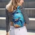 thumbnail image 5 of Lsque Colorful Underwater Plant Turtle Pattern Canvas Daypack, Durable Backpack, High-quality Versatile Backpack,Vintage Compact Backpack-Small, 5 of 6