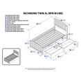 thumbnail image 5 of Richmond Platform Bed with Matching Foot Board with 2 Urban Bed Drawers in, Multiple Colors and Sizes, 5 of 5