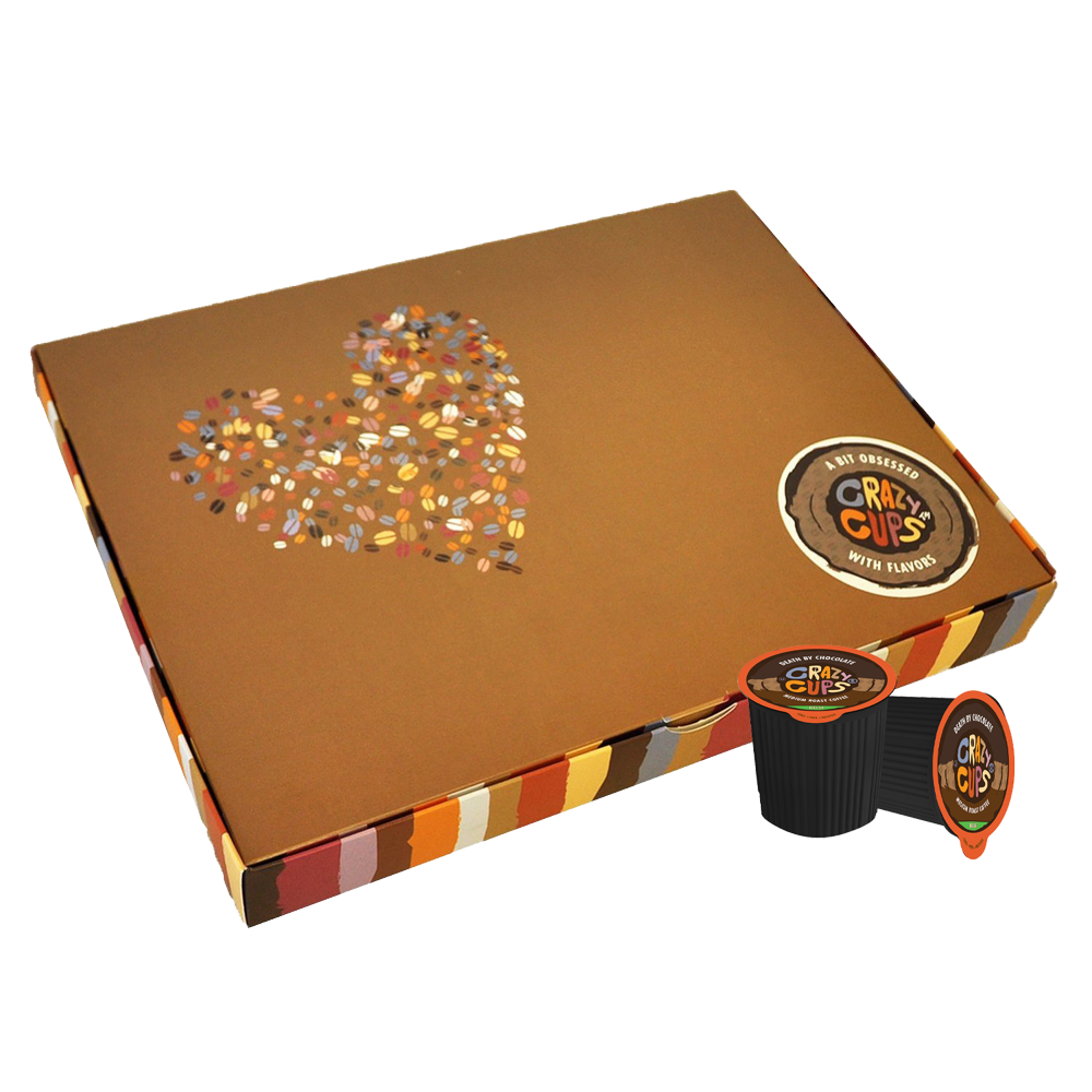 Crazy Cups Decaf Deluxe Variety Coffee Pods, Medium Roast, Gift Box 20