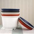 thumbnail image 4 of AMERTEER Nordic Style Succulent Plant Creative Balcony Round Plastic Flower Pot with Tray, 4 of 9