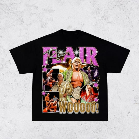 Vintage 90s Ric Flair Tee Shirt Retro Classic Graphic Tee Bootleg Bestseller Unisex Sport Gift