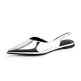 thumbnail image 1 of Zapatos planos Slingback DREAMCIA Metallic Silver para mujer, talla 11, 1 of 6