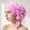 Pink, variant on Headbands for Women Ruffled Stretchy Pre Tied Turban Soft Sleep Daily Head Wrap Bandanas for Women Beige