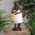 thumbnail image 2 of 21.5" Chester Monkey Bronze Resin Table Lamp w/ Oatmeal Shade, 2 of 3