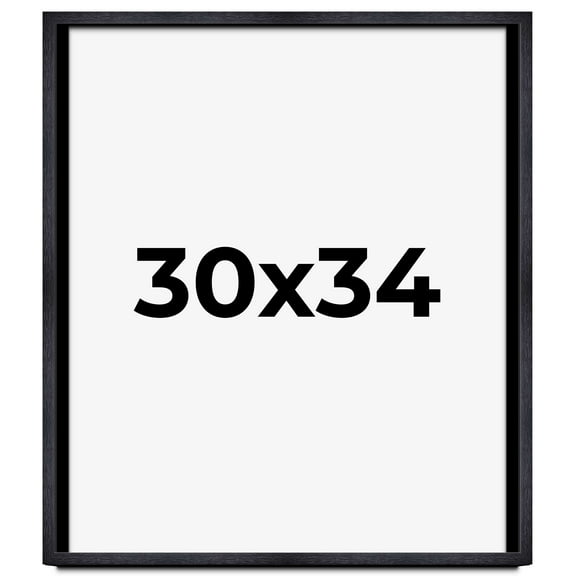 30x34 Shadow Box Frame Black | 1 Inches Deep Real Wood Farmhouse Shadowbox Display Frame | UV