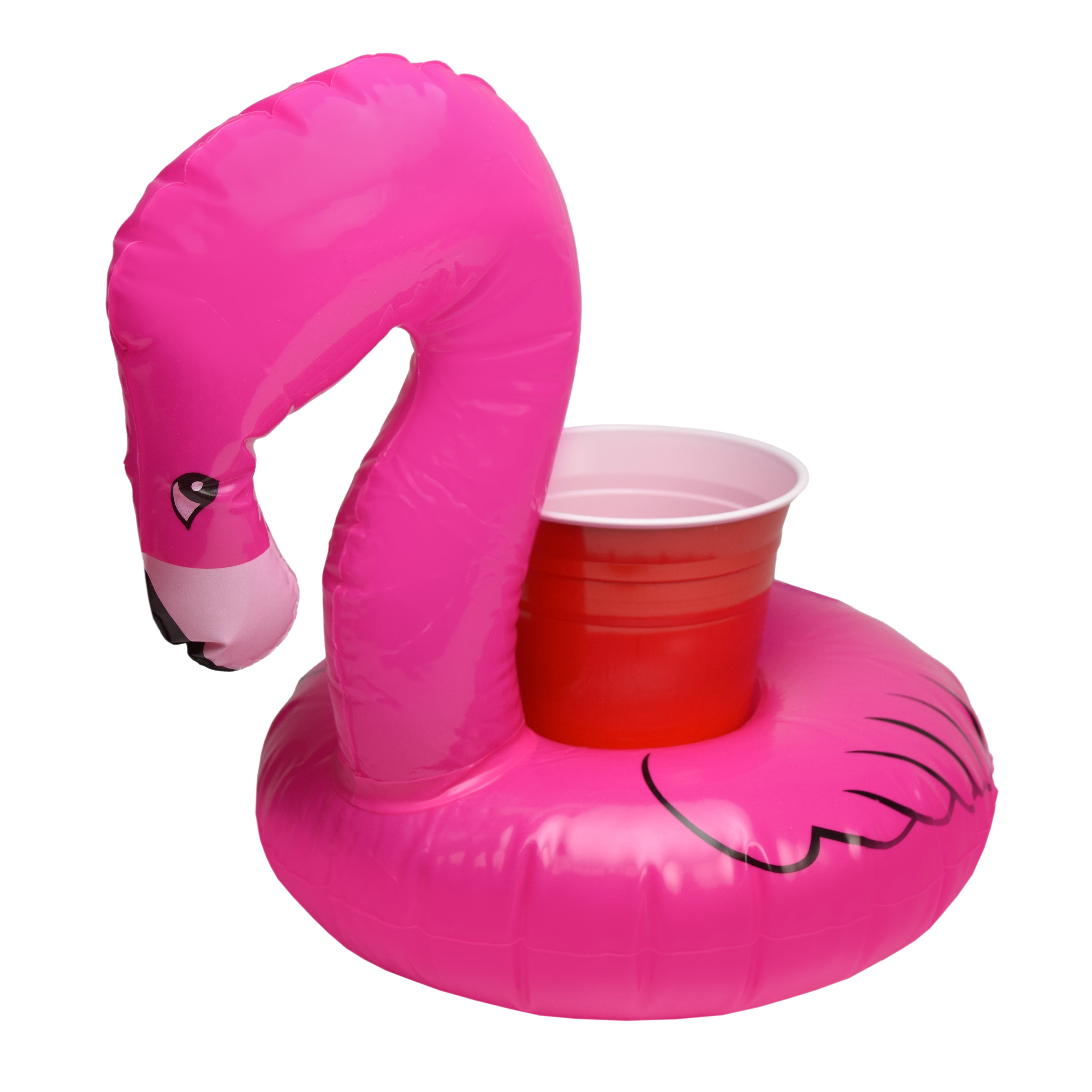 12 Pack Inflatable Flamingo Pool Float Drink Holder Pool Floats Toy for Flamingo Party Supplies Kids Bath Toys 