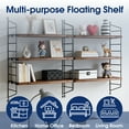 thumbnail image 6 of Floating Shelves for Wall, 3-Tier Wall Shelves with Adjustable Shelf, Wood Storage Shelf for Books, Room Decor, Hanging Shelf for Living Room, Bedroom, 6 of 8