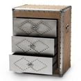 thumbnail image 4 of Baxton Studio Audric French Industrial Brown Wood and Silver Metal 3-Drawer Accent Storage Cabinet, 4 of 8