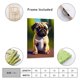 thumbnail image 2 of Pug Cuadro decorativo colgante - Arte de pared - Póster enmarcado - Decoración de pared - Regalos para familia, amigos y aficionados 20*30 cm, 2 of 6