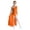 Orange, variant on CHICTRY Kids Girls' Contemporary Lyrical Dance Dress Sleeveless Leotard Split Maxi Skirts Burgundy 6