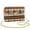 American Tribal Orange Black, variant on Cardinal Floral Print Cyan Crossbody Bags for Women Trendy PU Leather Shoulder Handbags Purses for Women with Detachable Chain Strap