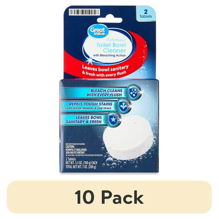 (10 pack) Great Value Automatic Toilet Bowl Cleaner Tablets with Bleaching Action, 2 Count
