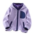 thumbnail image 2 of Cowsor Baby Kids Sherpa Jacket with Zipper, Cotton-Lined Fuzzy Outerwear Coat for Infant Toddler, 2 of 5
