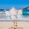thumbnail image 2 of Yayeee Kids Hooded Towels Toddler Soft Absorbent Beach Bathing Wrap 50" x 23.5", Green Geometric, 2 of 5