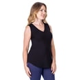 thumbnail image 6 of Womens V-Neck Round Hem Tunic Tank Top, 6 of 11