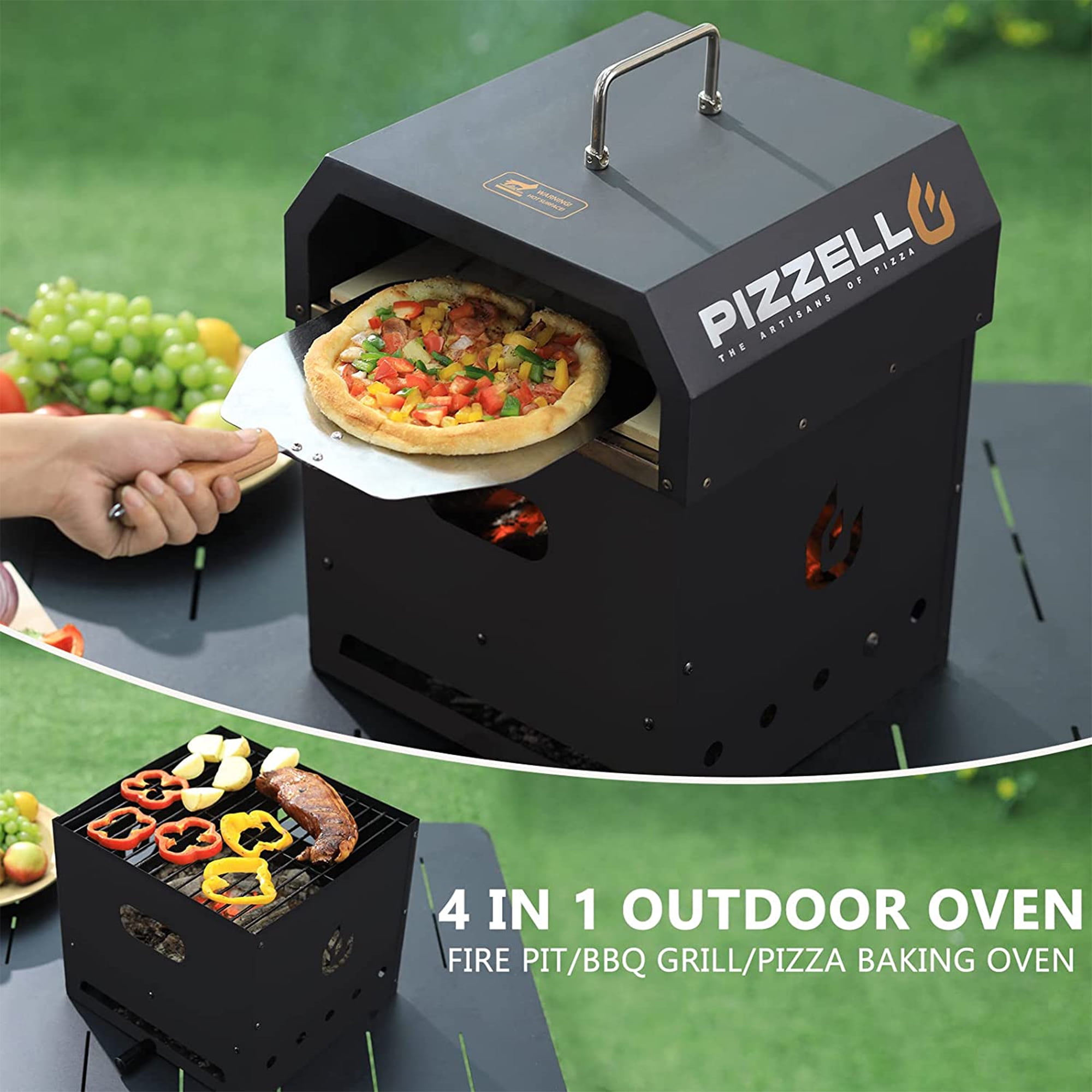 PIZZELLO Outdoor Pizza Oven Wood Burning 2Layer Botswana Ubuy