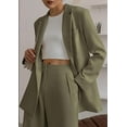 thumbnail image 4 of PRETTYGARDEN Women's Fall Two Piece Outfits Dressy Blazer Jacket and Wide Leg Pants Pockets Business Casual Office Suit Sets, 4 of 8