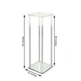 thumbnail image 3 of Efavormart 40" Clear Acrylic Floor Vase Flower Stand With Mirror Base, Wedding Column for Centerpieces with Interchangeable Lid and Base, 3 of 11
