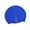 Dark Blue, variant on Pure Color Swimming Cap Beach Silicone Swim Cap for Training Women Men Yellow