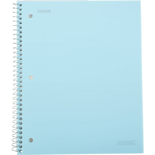 Staples 1 Subject Notebook Wide Ruled 8" x 101/2" Assorted 54903B