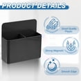 thumbnail image 3 of Uxcell Magnetic Pen Marker Holders, 125x40mm Dry Erase Marker Pencil Holder Cup Organizer for Classroom Home Office Refrigerator Whiteboard Locker, Black, 4.7x4.9x1.6", 3 of 6