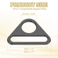 thumbnail image 2 of Uxcell Triangle Buckle Adjuster D Ring, Metal Triangle Buckles with Bar Swivel Clip for Purse Bag Straps Loop Dog Tag Clip Black 1.5 Inch, 2 of 7