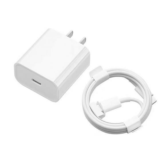 PD 20W Fast Charging USB C Wall Charger Adapter with USB C to Lightning Cable
