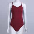 thumbnail image 5 of LiiYii Women's Camisole Bodysuit Ballet Dance Unitards Tank Tops Yoga Workout Gymnastic Leotard Dancewear Burgundy L, 5 of 9