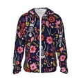 thumbnail image 1 of Fotbe Dancing Skeletons Floral Garden Chaqueta con Protección Solar UPF 50+ para Hombre y Mujer, Camisa con Capucha y Bolsillos-Large, 1 of 7
