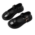 thumbnail image 3 of NIUREDLTD Girls Shoes Autumn Children Princess Shoes Non Slip Soft Sole Leather Shoes Single Shoes Size 33, 3 of 6