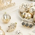 thumbnail image 3 of YANHAIGONG Christmas Ball Ornaments Sets,Christmas Balls for Tree Decorations,65 Light Champagne White Painted Christmas Balls Set for Christmas Decorations Christmas Tree Ornaments Pendants, 3 of 6