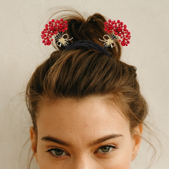 RENACLIPY Red French Hair Clip Twisted Hairpin Bun Maker with Strong Grip for Stylish Hairstyles