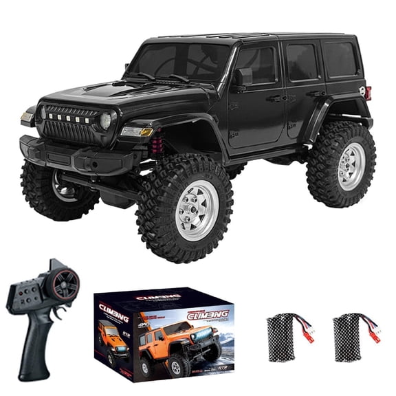 C8801 Pro RC Crawler 4WD RC Truck with 2 Batteries, 1:18 Scale Remote Control Truck, 2.4GHz Electric Vehicle with LED Light for Adults