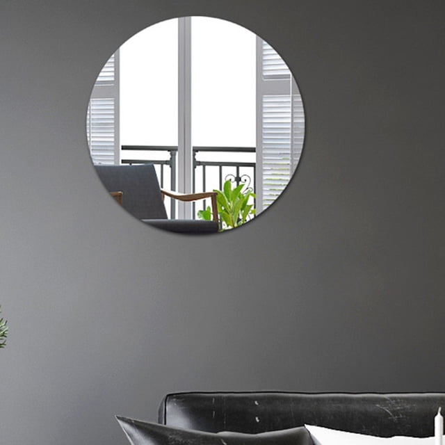 MYG Creative acrylic round oval mirror wall sticker self-adhesive decorative mirror
