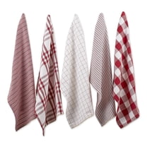 Barn Red Farmhouse Woven Dishtowel (Set of 5)