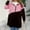 002 Pink, variant on Women's Plus Size Fall Winter Color Block Hooded Drawstring Mid-Length Coat Casual Long-Sleeve Full-Zip Jacket Top
