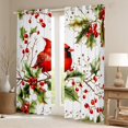 thumbnail image 2 of Castle Fairy Cardinal Bird Blackout Curtains Set of 2 (52x84 Each) for For Teens Girls Boys,Christmas Red Sparrows Window Curtains,Xmas Festival Theme Curtains and Drapes,Super Cozy Room Decor, 2 of 6