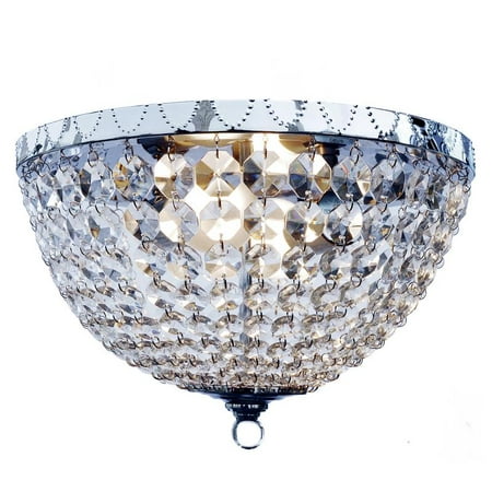 Elegant Designs 2 Light Victoria Crystal Rain Drop Ceiling Light (Best Lights For Drop Ceiling)
