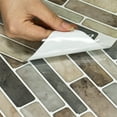 thumbnail image 6 of LongKing Brown Marble Tile Peel and Stick Backsplash 12 in. x 12 in.(10-Pack), 6 of 6