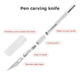 thumbnail image 3 of Non-Slip Engraving Metal Scalpel Knife Kit +5/40/45pcs #11 Blades Cutter Craft Knives for Mobile Phone PCB Repair Hand Tools A Set, 3 of 6