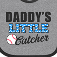 thumbnail image 4 of Inktastic Baseball Daddys Little Catcher Boys Baby Bib, 4 of 4
