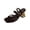 Brown, variant on DeHolifer Strappy Heels for Women Low Block Chunky Square Open Toe Kitten Heels Dressy Wedding Bride Daily Party Dress Shoes