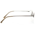 thumbnail image 3 of Unisex Optical Eyewear - Oval Shape, Metal Half Rim, Espresso, 3 of 4