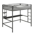 thumbnail image 4 of Novogratz Maxwell Metal Full Loft Bed with Desk & Shelves, Gray/ Black, 4 of 22