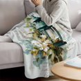 thumbnail image 3 of Vintage Oil Light Blanket Soft Cozy Warm Throw Blanket for Couch, Plush Fuzzy Flannel Fleece Blankets for Sofa, Spring Flowers Leaves Candles Country Bed Blankets Lightweight Gifts for Women, 50"x80", 3 of 9