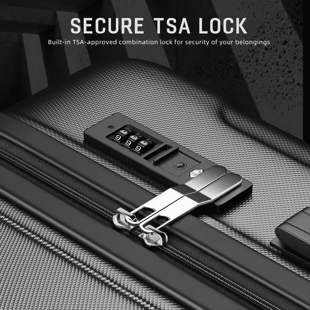 SUGIFT 4-Piece Lightweight Hardshell Spinner Luggage Set with TSA Locks