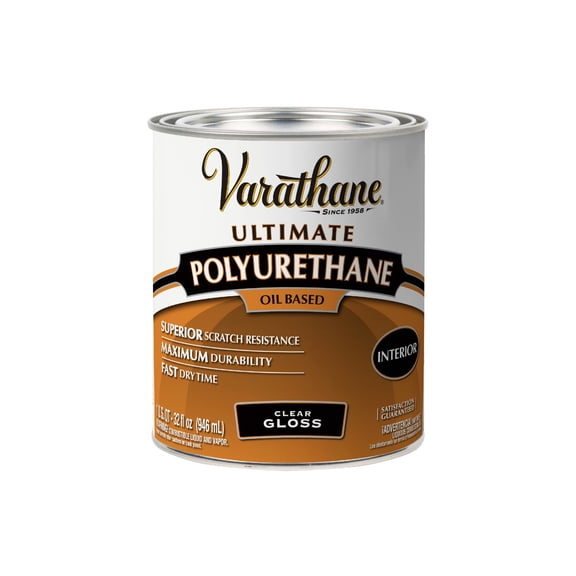 Clear, Varathane Gloss Ultimate Polyurethane Oil-Based-9041H, Quart